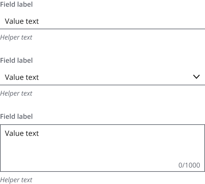 Example showing primary field on primary background